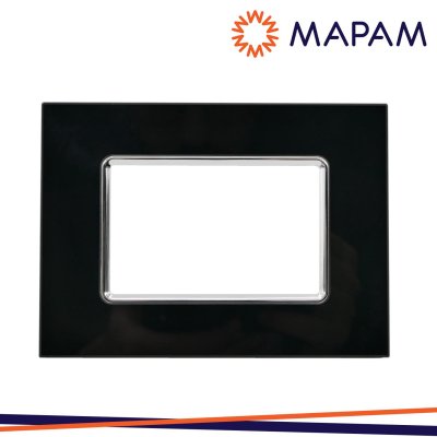 PLACCA VETRO 5003BL-2 T3 3P NERO