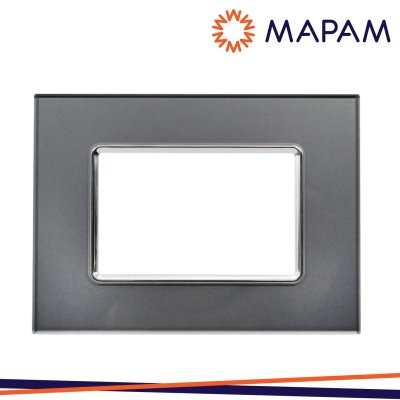 PLACCA VETRO 5003BL-3 T3 3P SILVER