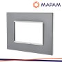 PLACCA VETRO 5003BL-3 T3 3P SILVER