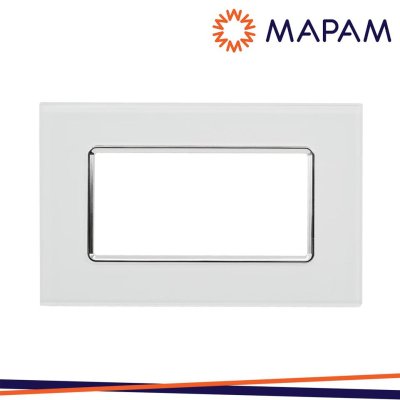 PLACCA VETRO 5004BL-1 T3 4P BIANCO MTX
