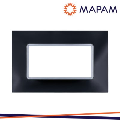 PLACCA VETRO 5004BL-2 T3 4P NERO MTX