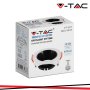 GU10 PORTA FARETTO ROTONDO BIANCO CON RIFLETTORE NERO