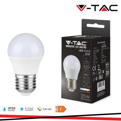 LED LAMPADINA 3.7W E27 G45 3000K