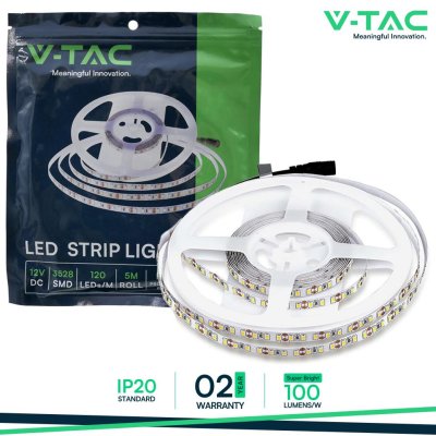 STRISCIA LED SMD3528 120 LEDS 3000K IP20