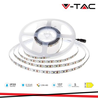 STRISCIA LED SMD2835 126 LEDS 24V IP20 4000K 137 LM/W