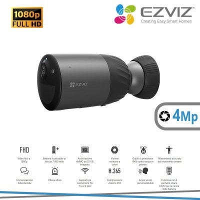 BATTERY CAM TOP PERFORMANCE 4MP WI-FI 32GB INT. EZVIZ