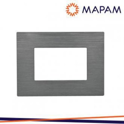 PLACCA TECNOPOLIMERO SPAZZOLATO 8003SL-8 T1-ART 3P GRIGIO
