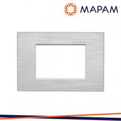 PLACCA TECNOPOLIMERO SPAZZOLATO 8003SL-9 ART 3P SILVER