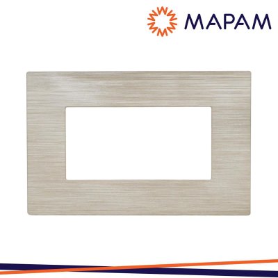 PLACCA TECNOPOLIMERO SPAZZOLATO 8004SL-4 ART 4P SABBIA