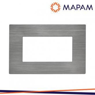 PLACCA TECNOPOLIMERO SPAZZOLATO 8004SL-20 T1-ART 4P PLATINO