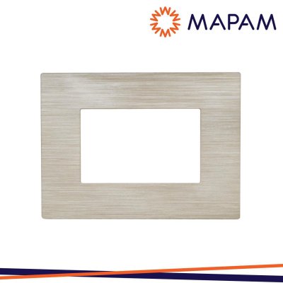 PLACCA TECNOPOLIMERO SPAZZOLATO M6003SL-4 GEM 3P SABBIA
