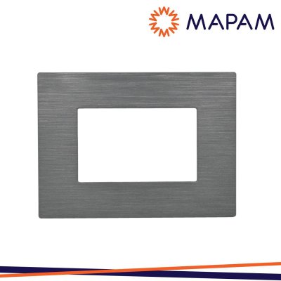 PLACCA TECNOPOLIMERO SPAZZOLATO M6003SL-8 T2-GEM 3P GRIGIO