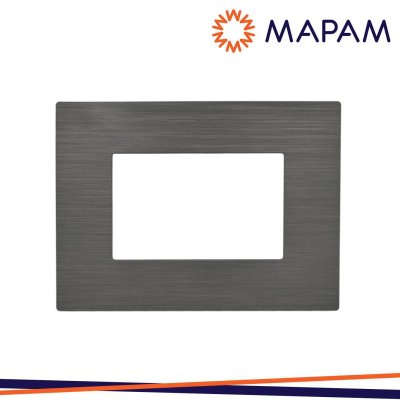 PLACCA TECNOPOLIMERO SPAZZOLATO M6003SL-24 T2-GEM 3P ANTRACI