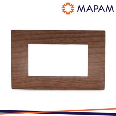 PLACCA TECNOPOLIMERO SPAZZOLATO M6004SL-3 GEM 4P CILIEGIO