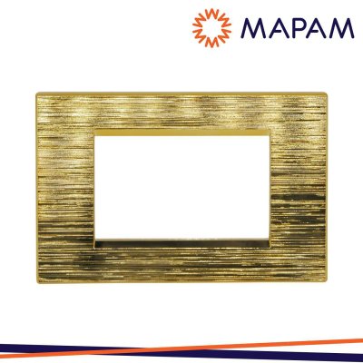 PLACCA TECNOPOLIMERO SPAZZOLATO M6004SL-5 GEM 4P ORO