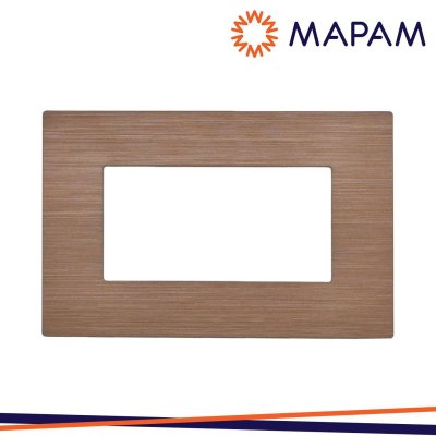 PLACCA TECNOPOLIMERO SPAZZOLATO M6004SL-14 GEM 4P BRONZO