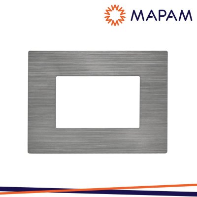 PLACCA TECNOPOLIMERO SPAZZOLATO M5003SL-20 T3-JOY 3P PLATINO