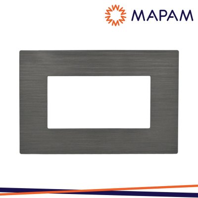 PLACCA TECNOPOLIMERO SPAZZOLATO M5004SL-24 JOY 4P ANTRACITE