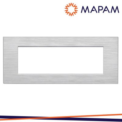 PLACCA TECNOPOLIMERO SPAZZOLATO M5006SL-9 JOY 6P SILVER