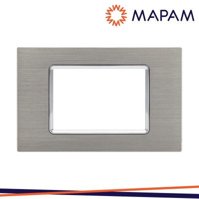 PLACCA ALLUMINIO T1 8003LL-4 3P PLATINO