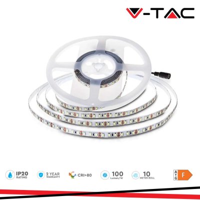LED STRISCIA SMD2835 120 LEDS HIGH LUMEN 24V IP20 6500K DOUBLE PCB 10M ROLL