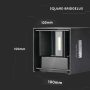 5W LED WALL LAMP BRIDGLUX CHIP CORPO NERO  QUADRATO IP65 4000K