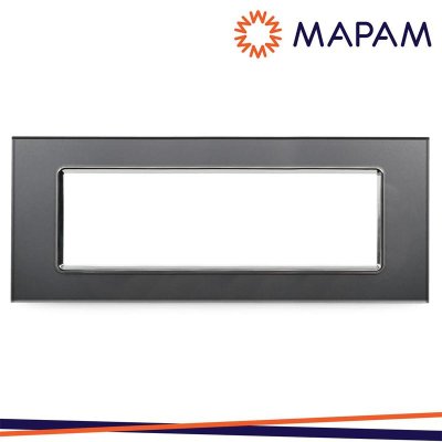 PLACCA VETRO T2 6007BL-3 7P GRIGIO