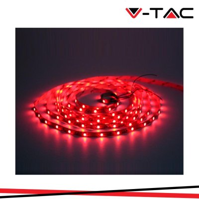 LED STRISCIA SMD3528 60 LEDS RED IP65