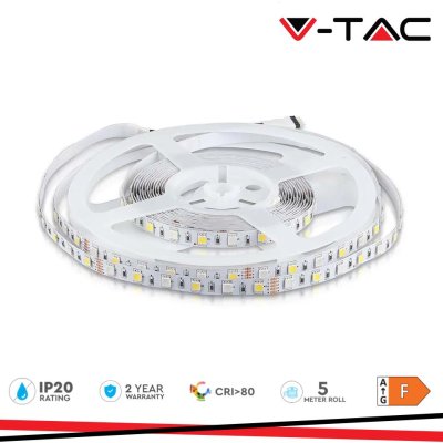 LED STRISCIA SMD5050 60 LEDS IP20 RGB + 6400K
