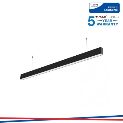 LED SOSPENSIONE LINEARE SAMSUNG CHIP 40W  CORPO NERO 4000K 1200X35X67MM
