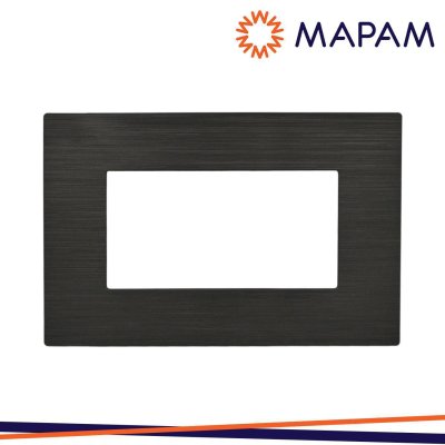 PLACCA TECNOPOLIMERO SPAZZOLATO 8004SL-2 T1-ART 4P NERO