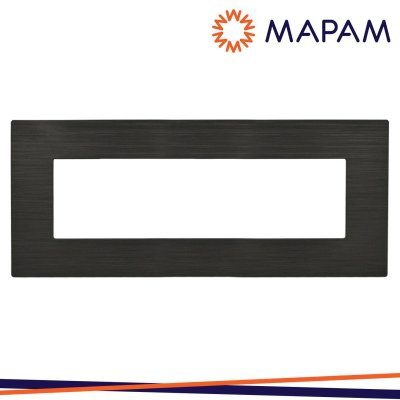 PLACCA TECNOPOLIMERO SPAZZOLATO M6007SL-2 GEM 7P NERO