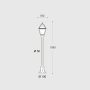 MIZAR/MARY NERO E27 LED 8,5W   PALETTO 108CM CCT