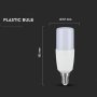 LED LAMPADINA SAMSUNG CHIP 8W   E14 T37 PLASTICA 6500K