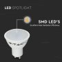 LED LAMPADINA 4.5W GU10 SMD WHITE PLASTICA MILKY COVER 4000K 3PCS/PACK