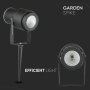 12W LED PICCHETTO DA GIARDINO LAMP CORPO NERO 4000K