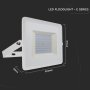 100W LED PROIETTORE SMD E-SERIES G2 CORPO BIANCO 6500K