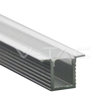 LED STRISCIA MOUNTING KIT WITH DIFFUSER RECESSED 2000X12.4X9MM