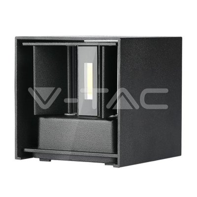 5W WALL LAMPADA DA GIARDINO BRIDGLUX CHIP CORPO NERO QUADRATO IP65 3000K