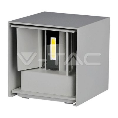 5W WALL LAMPADA DA GIARDINO BRIDGLUX CHIP CORPO GRIGIO QUADRATO IP65 3000K
