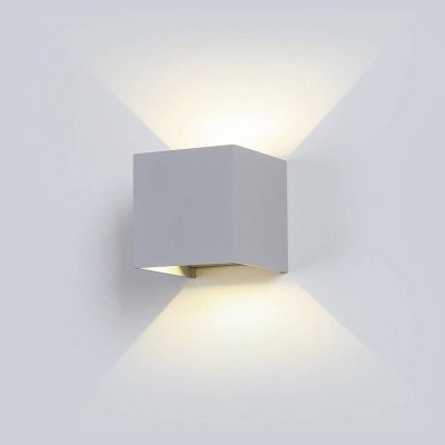 5W WALL LAMPADA DA GIARDINO BRIDGLUX CHIP CORPO GRIGIO QUADRATO IP65 4000K