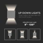 5W WALL LAMPADA DA GIARDINO BRIDGLUX CHIP CORPO GRIGIO QUADRATO IP65 4000K