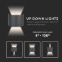 6W WALL LAMPADA DA GIARDINO BRIDGLUX CHIP CORPO NERO ROTONDO IP65 4000K