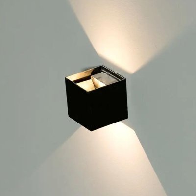 11W LED  LAMPADA DA GIARDINO BRIDGELUX CHIP NERO 4000K QUADRATO