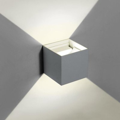 11W LED  LAMPADA DA GIARDINO BRIDGELUX CHIP GRIGIO 3000K QUADRATO