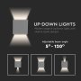 11W LED  LAMPADA DA GIARDINO BRIDGELUX CHIP GRIGIO 3000K QUADRATO