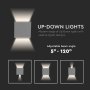 11W LED  LAMPADA DA GIARDINO BRIDGELUX CHIP GRIGIO 4000K QUADRATO