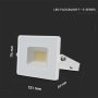 20W LED PROIETTORE SMD G2 E-SERIES CORPO BIANCO 6500K