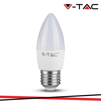 LED LAMPADINA 4.5W E27 CANDLE 6500K