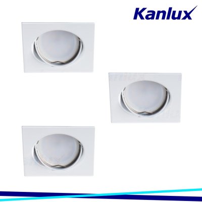 SET DI FARETTI INCASSO COMPLETI DI LAMPADE TRIBIS II L W - KANLUX